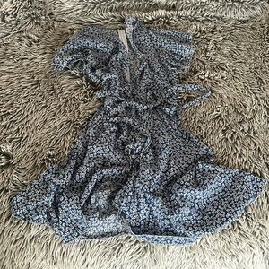 Lg SHEIN blue baby white flower dress